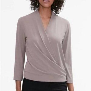 NWT MM LaFleur Deneuve 4.0 Blouse Raincloud XS